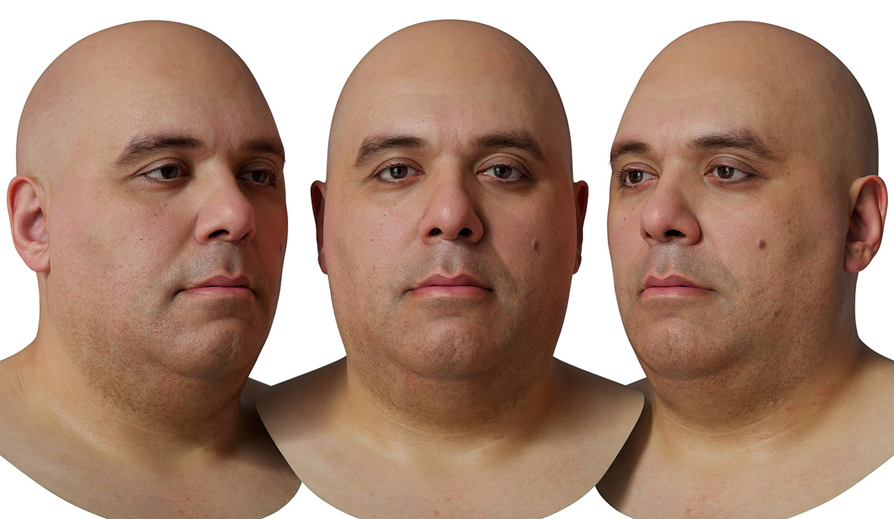Male 3d head scan download